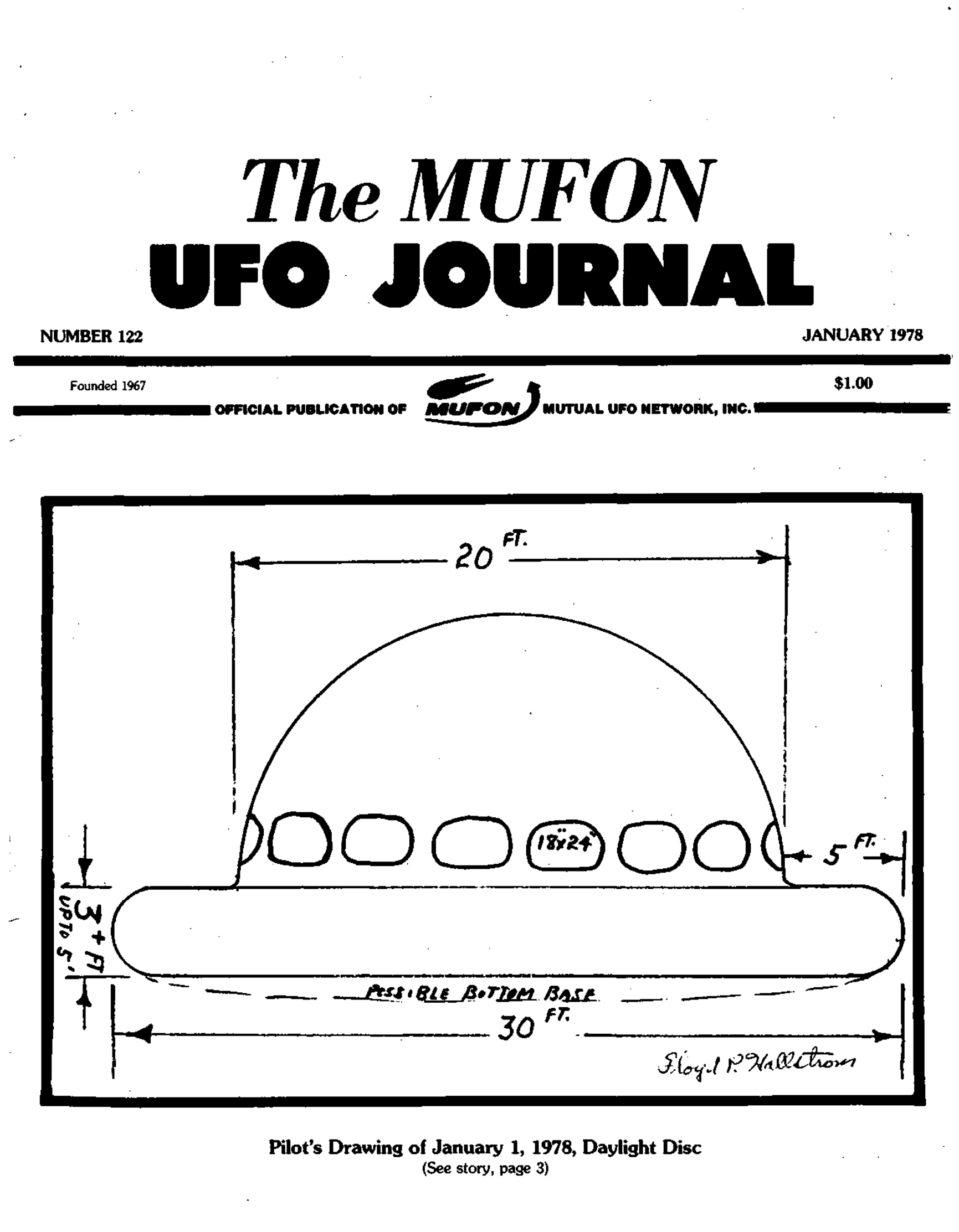 Complete text and images from the MUFON UFO Journal - 1978 1. January issue of the MUFON UFO Journal.